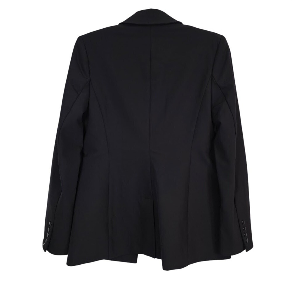 Quince Women's S Scuba Blazer Black Zipper Pocket Single Breasted Recycled Nylon - Picture 2 of 14
